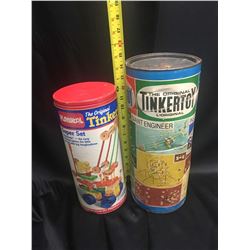 Lot Tinker Toy Containers And Contents