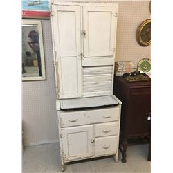 Unusual Size Antique Hoosier Cupboard 70” x 26” x 21” (Sturdy But Needs Some Work