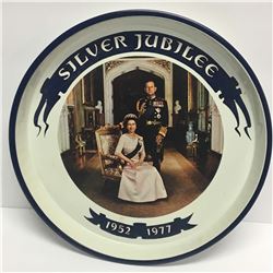 1977 Silver Jubilee 12" Bar Tray Royalty