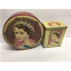 Lot (2) Vintage Royalty Tins