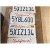 Image 3 : Lot (5) California License Plates