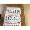 Image 4 : Lot (5) California License Plates