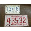 Image 1 : Lot (2) Manitoba Snowmobile License Plates 79’ 76’