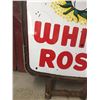 Image 11 : Massive DS Porcelain White Rose Service Station Sign, Original Pole Frame, 6’ Tall And 6’ Wide + Fra
