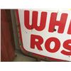 Image 4 : Massive DS Porcelain White Rose Service Station Sign, Original Pole Frame, 6’ Tall And 6’ Wide + Fra