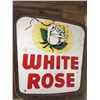 Image 6 : Massive DS Porcelain White Rose Service Station Sign, Original Pole Frame, 6’ Tall And 6’ Wide + Fra