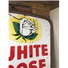 Image 9 : Massive DS Porcelain White Rose Service Station Sign, Original Pole Frame, 6’ Tall And 6’ Wide + Fra