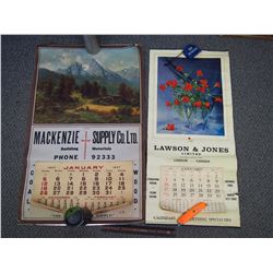 Vintage Calenders (2) (1947 Mackenzie, 1971 London)