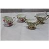 Image 1 : CHINA CREAM AND SUGAR AND ENAMELED AND SILVER CREAM AND