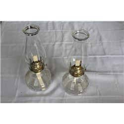 PAIR OF OIL LAMPS