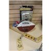 Image 2 : SIGNED FOOTBALL AND HOCKEY STICKS AND FIGURES