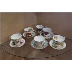 LOT OF BONE CHINA CUPS AND SAUCERS