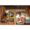 Image 1 : TWO TRAYS OF COLLECTIBLES AND MARBLES