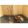Image 1 : COMPANION SET AND BELLOWS AND BRASS LOG HOLDER