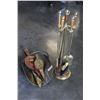 Image 2 : COMPANION SET AND BELLOWS AND BRASS LOG HOLDER