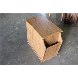 OAK FINISH MAGAZINE TABLE