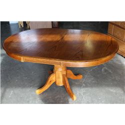 OAK PEDESTLE TABLE