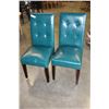 Image 1 : PAIR OF BLUE LEATHER CHAIRS
