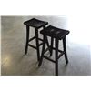 Image 2 : PAIR OF WOOD STOOLS