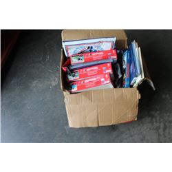 BOX OF SPORTS PUZZLES AND MEMORIBILIA