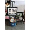 Image 2 : EASEL AND TOTE OF PICTURES