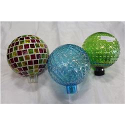 THREE GAZING BALLS