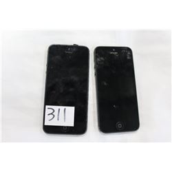 LOT OF TWO IPHONE BLACK CHATR parts only