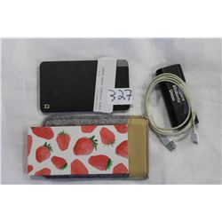 THREE PORTABLE POWER BANKS