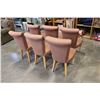 Image 3 : SET OF SIX UPOLSTERED DESIGNER DINING CHAIRS