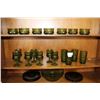 Image 1 : LOT OF GREEN DEPRESSION GLASS WARE