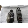 Image 1 : TWO WOOD WALL MASKS