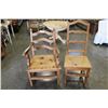 Image 1 : PINE ARMCHAIR AND SIDE CHAIR