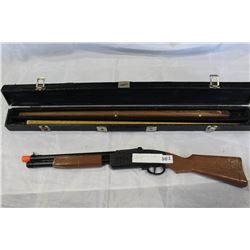 DUFFERIN CASED POOL CUE AND PELLET GUN