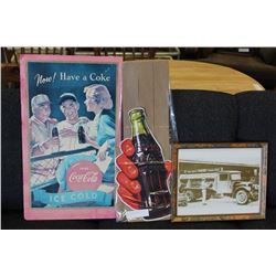 THREE PIECES OF COKE MEMORIBILIA