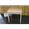 Image 2 : SQUARE WHITE PINE TOP TABLE AND CHAIR