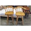 Image 1 : PAIR OF SWIVEL MAPLE BAR STOOLS