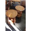 Image 1 : PAIR OF 3-TIER ROUND PINE ENDTABLES