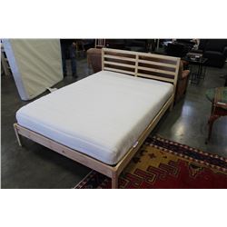 QUEEN SIZE PINE IKEA BEDFRAME WITH MATTRESS