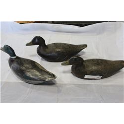 THREE DUCK DECOYS