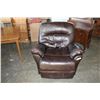 Image 1 : BROWN LEATHER ROCKER RECLINER