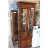 Image 1 : 2 DOOR WALNUT STRATHROY FURNITURE ILLUMINATED DISPLAY CABINET