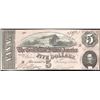 Image 1 : 1864 $5 The Confederate States of America Note