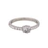 Image 1 : 14KT White Gold .56ctw Round Cut Diamond Wedding Ring