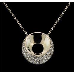 14KT White Gold 0.50ctw Diamond Pendant with Chain