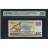 Image 1 : 1979 $20 Singapore Sunbird Currency Note PMG Choice AU58EPQ