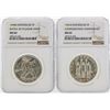 Image 1 : Lot of (2) 1941B & 1944B Switzerland 5 Franc Commemorative Silver Coins NGC Grad