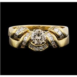 14KT Yellow Gold 0.75ctw Diamond Wedding Ring Set