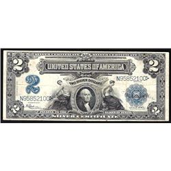 1899 $2 Mini Porthole Silver Certificate Note