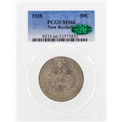 1938 New Rochelle Commemorative Half Dollar Coin PCGS MS66