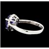 Image 3 : 14KT White Gold 2.08ctw Tanzanite and Diamond Earrings